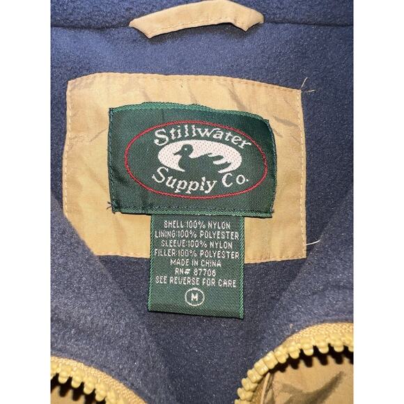 Cabelas Stillwater Supply Co Puffer Jacket Men's Size M Khaki Fleece-Lined Clean - Picture 6 of 16